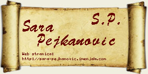 Sara Pejkanović vizit kartica
